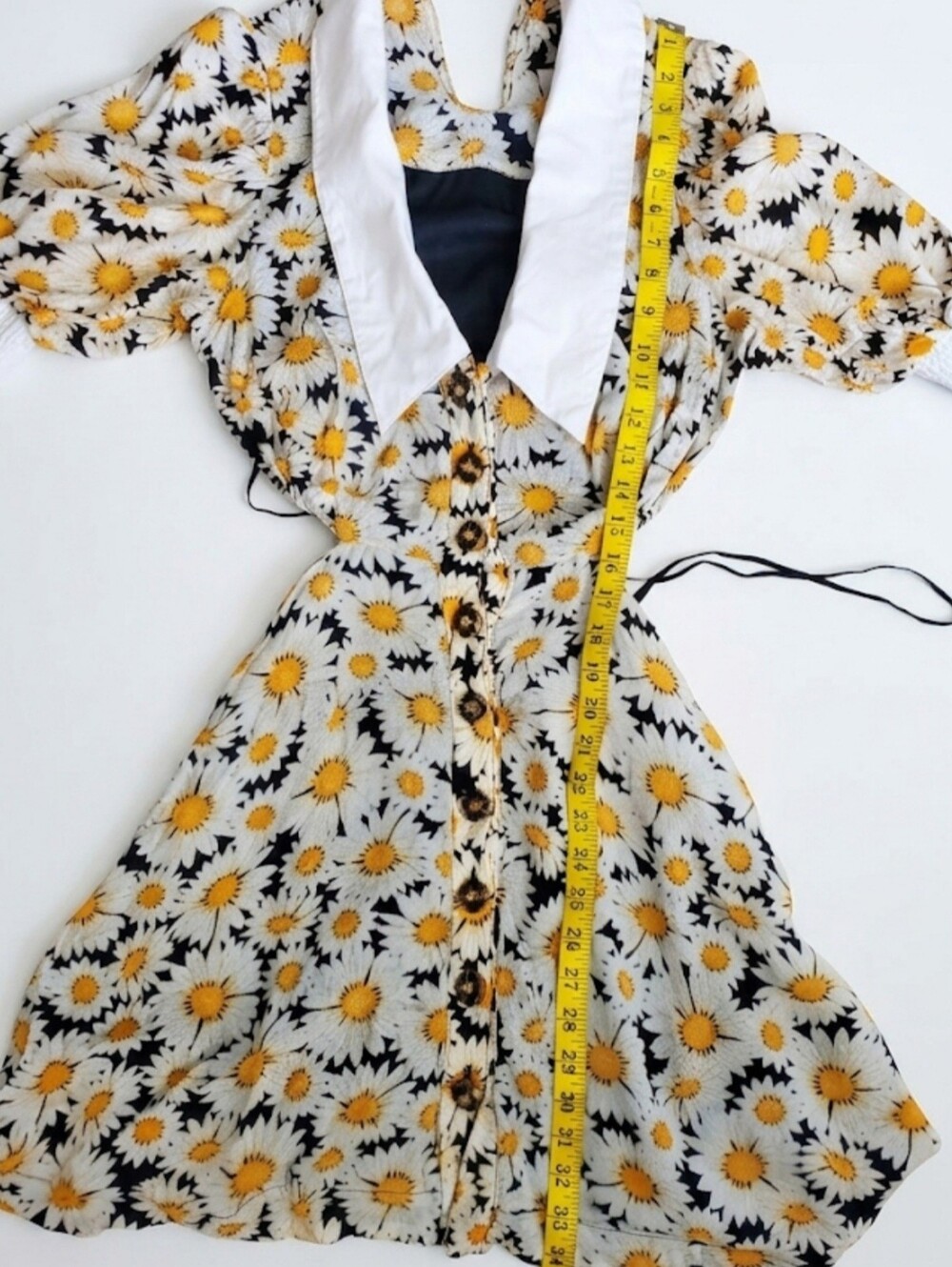 Anthropologie Mavae Puff Sleeve Ginghan Cutout Mini Dress - Picture 12 of 15